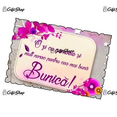 Mgs108-magnet frigider-o zi cu zambetept.cea m.b.bunica